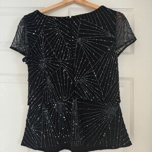 ADRIANNA PAPELL beaded top - US 6